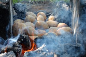 brambory z ohně