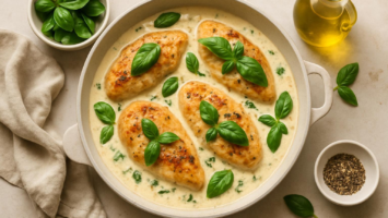 Kuřecí na smetaně s bazalkou. Recept, po kterém se budete olizovat až za ušima