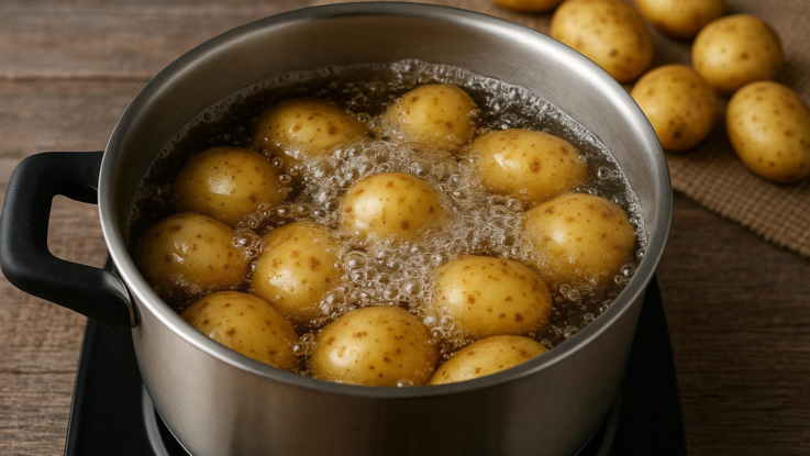 Zamezte moučnaté chuti u nových brambor. Vařte je ve vroucí vodě s rychlým spařením