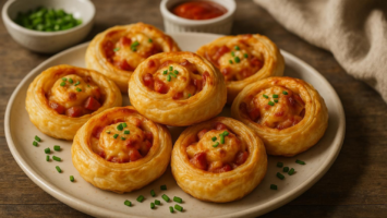 Chuťovky (jednohubky) z listového těsta. Vyzkoušejte tuto dobrotu