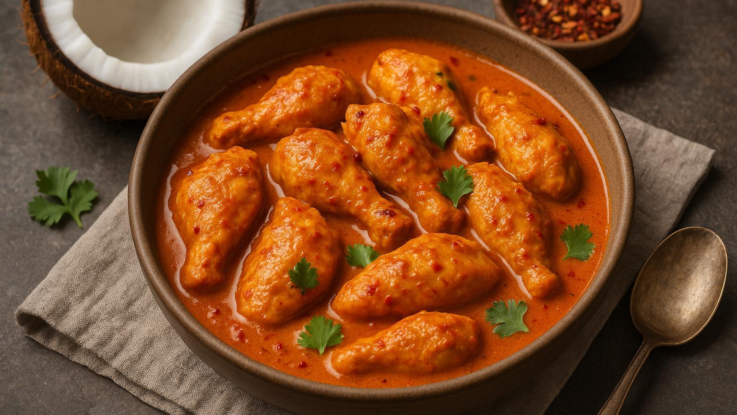 kureci maso v pikantni kokosove omacce vyzkousejte tuto dobrotu Kuřecí maso v pikantní kokosové omáčce. Vyzkoušejte tuto dobrotu