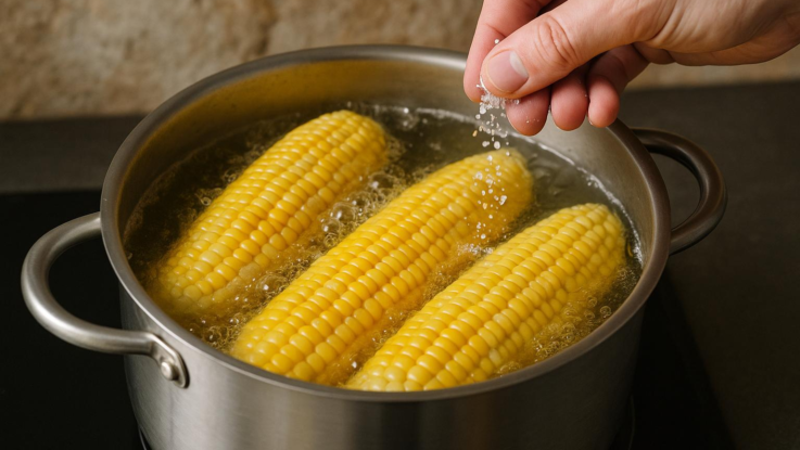 Kukuřice po uvaření změkne. Pozor na množství soli