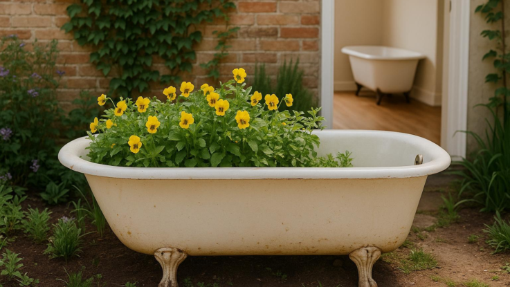 co udelat se starou vanou napady pro zahradu i do interieru Co udělat se starou vanou. Nápady pro zahradu i do interiéru