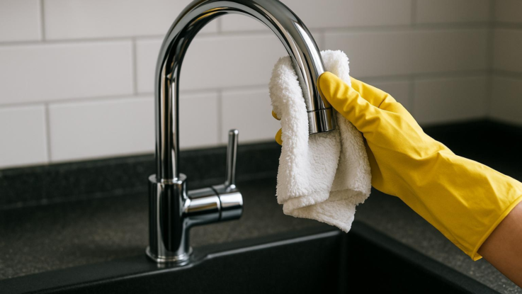 obnovte lesk kuchynske baterie bez namahy zkuste tento snadny trik Obnovte lesk kuchyňské baterie bez námahy. Zkuste tento snadný trik