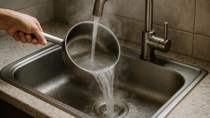 do drezu nevylevejte horkou vodu ohrozite potrubi a vyvolate jine problemy Do dřezu nevylévejte horkou vodu. Ohrozíte potrubí a vyvoláte jiné problémy