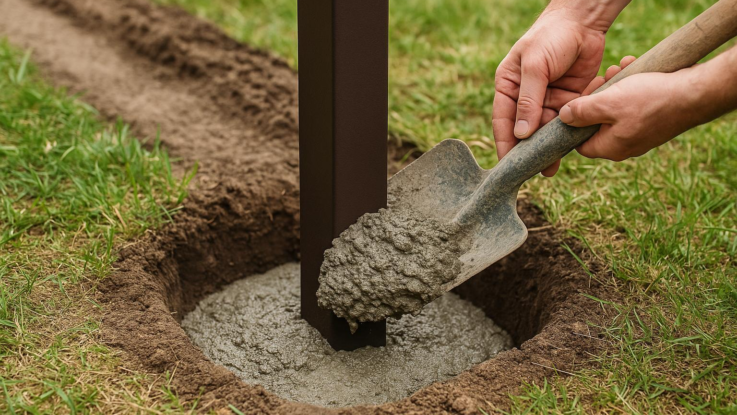 zabetonovani sloupku krok za krokem snadno si postavte plot nebo pergolu Zabetonování sloupků krok za krokem. Snadno si postavte plot nebo pergolu