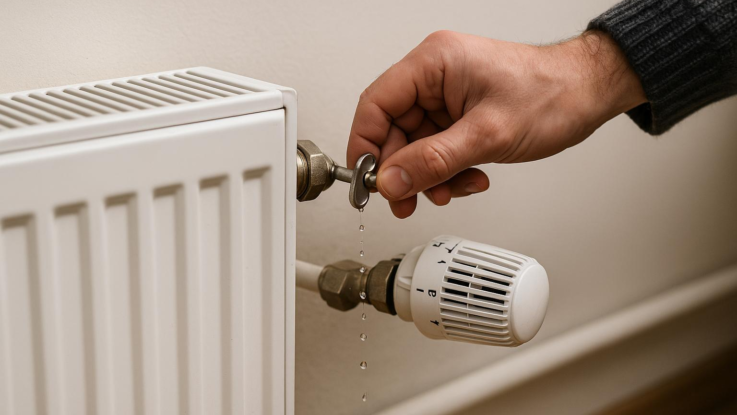 Odvzdušnění radiátoru krok za krokem. Za pár minut se místnost opět zahřeje
