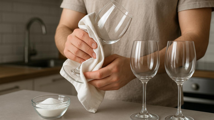 Jak vyleštit skleničky, aby se leskly jako nové. Stačí běžná surovina