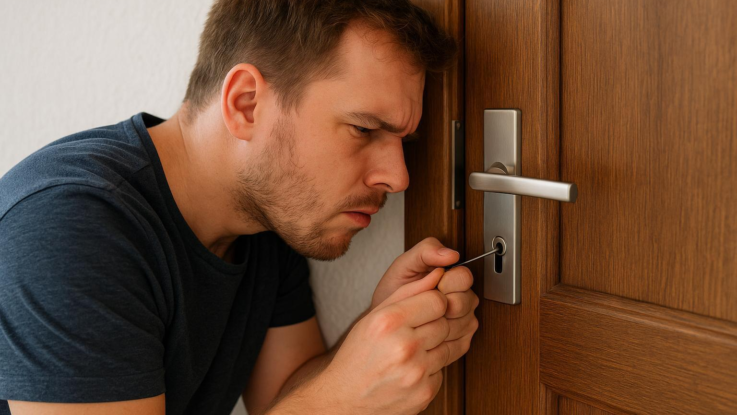 Zabouchli jste dveře za sebou. Otevřete je sami bez zámečníka