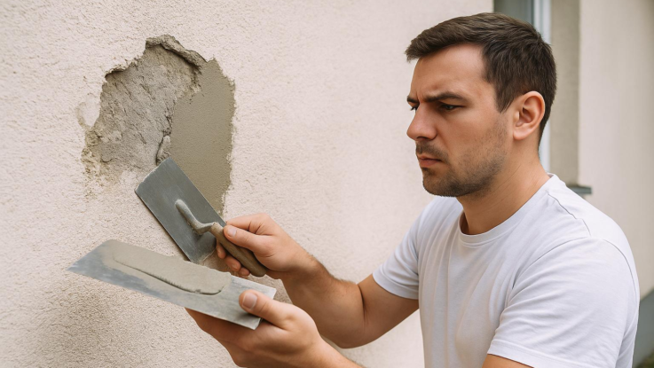 Jak opravit poškozenou omítku na fasádě. Zvládnete to sami