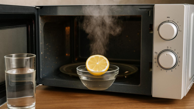 Jak rychle vyčistit mikrovlnku. Stačí voda, citron a pára udělá zbytek