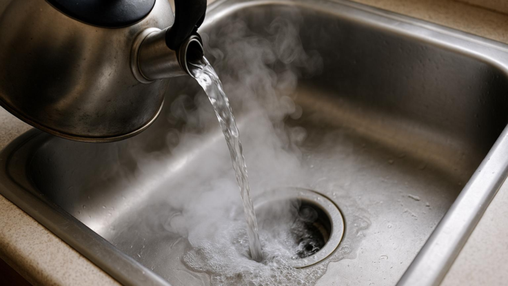 Do dřezu nelévejte vařící vodu. Může poškodit potrubí a způsobit další problémy