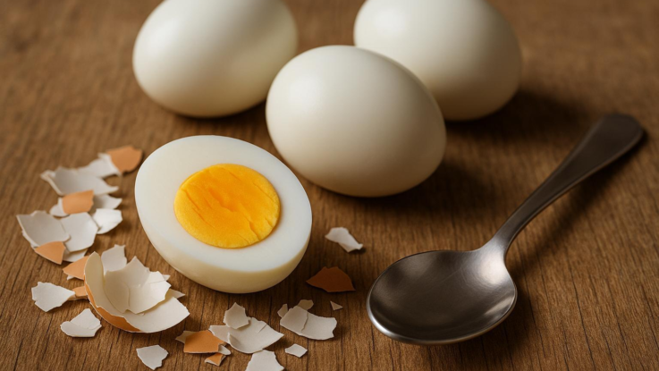 natvrdo uvarena vejce oloupete bez potizi staci mit lzici po ruce Natvrdo uvařená vejce oloupete bez potíží. Stačí mít lžíci po ruce