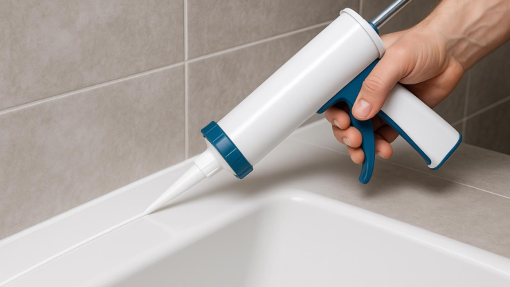 jak utesnit sparu kolem vany pouzijte moderni silikonovou technologii Jak utěsnit spáru kolem vany. Použijte moderní silikonovou technologii