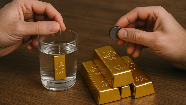 podvodnici nemaji sanci opravdove zlato snadno odhalite niti s vodou nebo magnetem Podvodníci nemají šanci. Opravdové zlato snadno odhalíte nití s vodou nebo magnetem