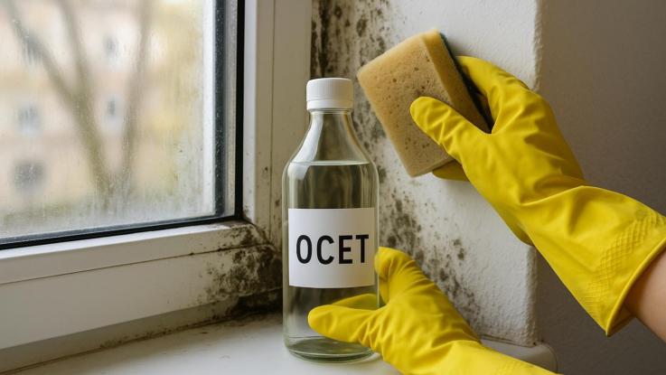 Jak odstranit plíseň z oken. Pomůže obyčejný ocet