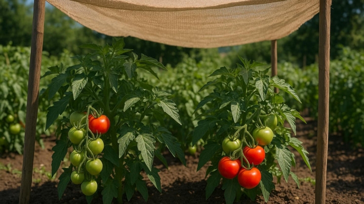 Jak ochránit rajčata před spálením. Stačí jednoduchý stín