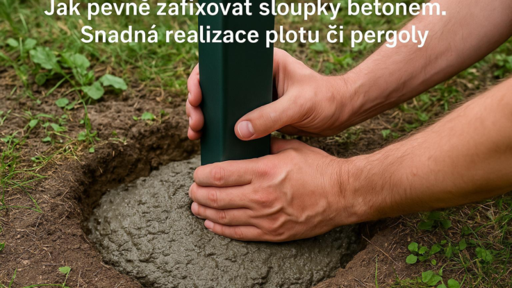 Jak pevně zafixovat sloupky betonem. Snadná realizace plotu či pergoly