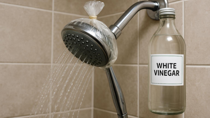 Jak vyčistit sprchovou hlavici octem. Voda poteče silněji než dřív