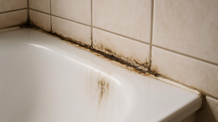 Pozor na staré těsnění u vany. Může vám tam zatékat celé měsíce