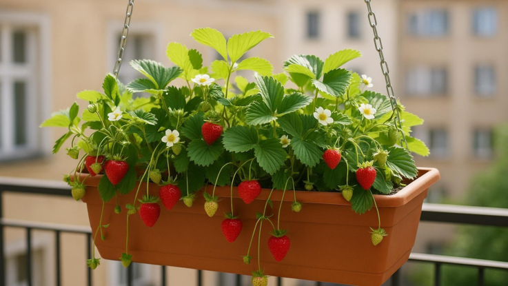 Jak pěstovat jahody v závěsných truhlících. Skvělý trik i pro balkon