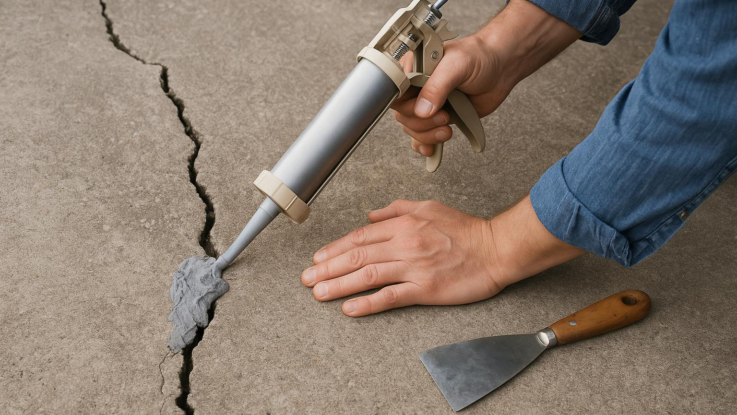 Jak opravit prasklinu v betonu. Zvládnete to snadno i bez zedníka