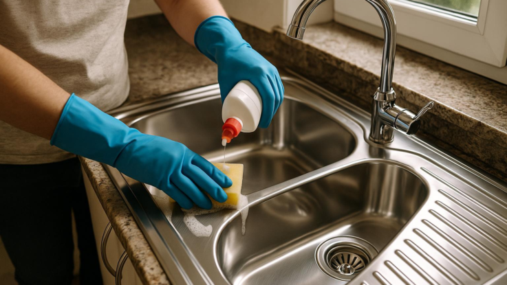 Jak vyčistit kuchyňský dřez. Leskne se jako nový během pár minut