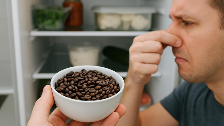 Jak odstranit zápach z lednice kávou. Funguje okamžitě