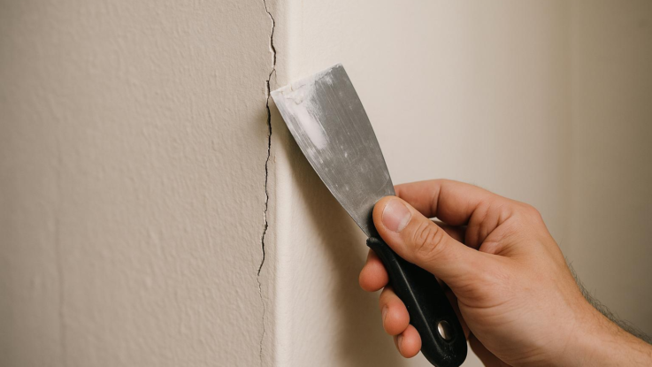 Jak opravit prasklý roh stěny. Pomůže obyčejný tmel