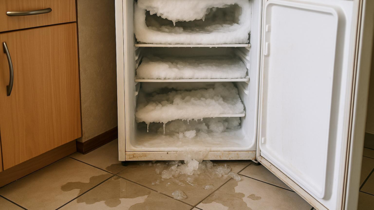 pozor na rychle odmrazovani mrazaku muze to zpusobit velke skody Pozor na rychlé odmrazování mrazáku. Může to způsobit velké škody