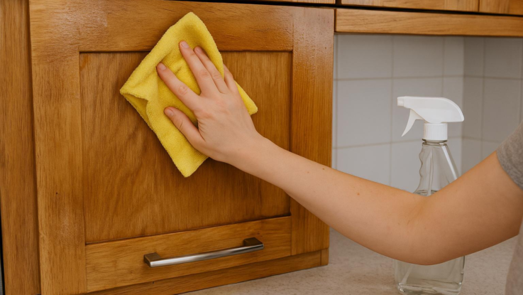 Jak odstranit mastnotu z kuchyňských skříněk. Nepotřebujete žádnou chemii