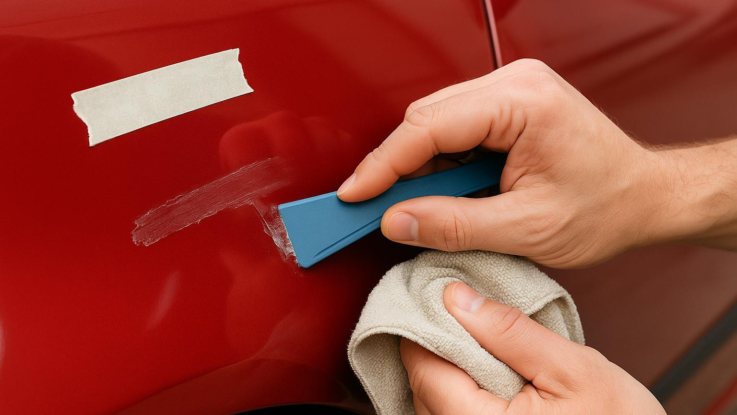 jak odstranit lepidlo po paskach zabranite poskrabani laku Jak odstranit lepidlo po páskách. Zabráníte poškrábání laku