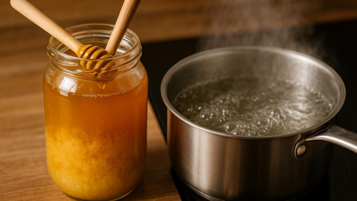 tuhy med snadno rozpustite ale pozor nevarte ho Tuhý med snadno rozpustíte. Ale pozor, nevařte ho!