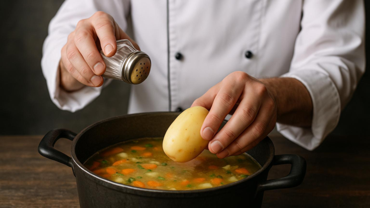 Jak zachránit přesolenou polévku? Zkuste trik šéfkuchařů