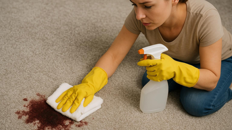 Jak odstranit skvrny z koberce. Trik, který doporučují i profesionálové
