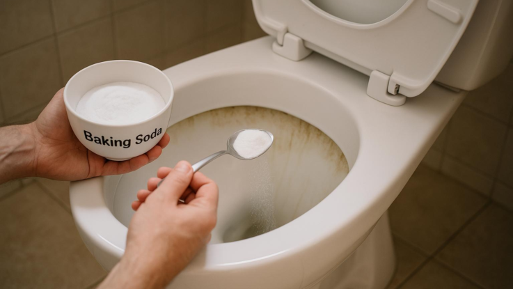 jak odstranit vodni kamen z toalety pomuze smes s jedlou sodou Jak odstranit vodní kámen z toalety. Pomůže směs s jedlou sodou