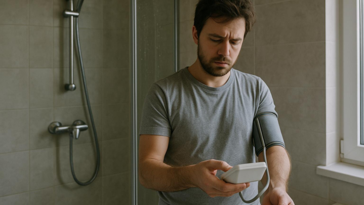 Nevstupujte do sprchy hned po probuzení. Může to ovlivnit váš krevní tlak