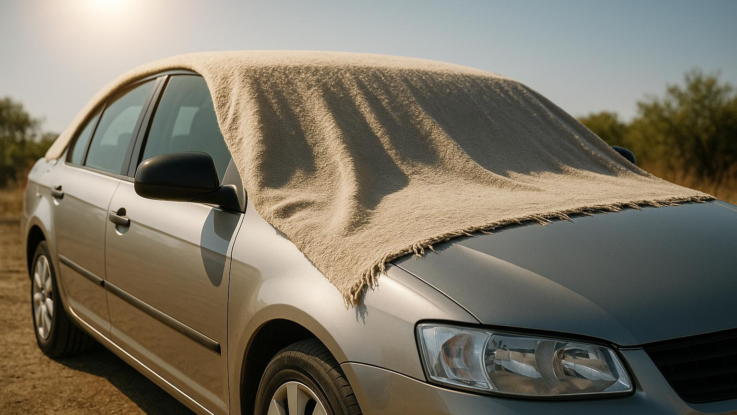 jak ochranit auto pred sluncem pomuze trik s dekou Jak ochránit auto před sluncem. Pomůže trik s dekou