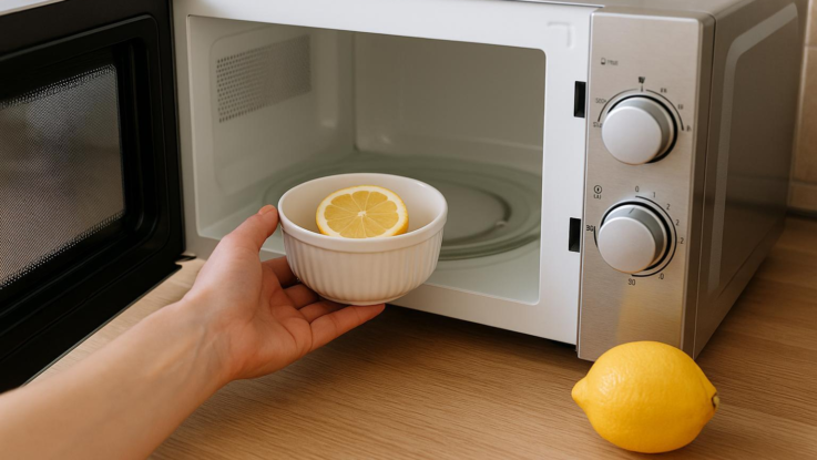 Jak vyčistit mikrovlnku citronem. Rychle, levně a voňavě