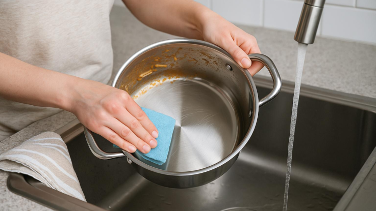 jak vycistit hrnec po testovinach leskne se jako novy Jak vyčistit hrnec po těstovinách. Leskne se jako nový