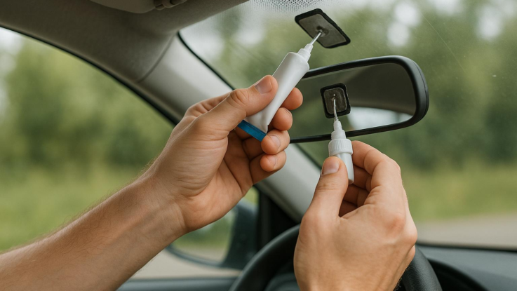 Jak přilepit zpětné zrcátko. Držet bude lépe než z výroby