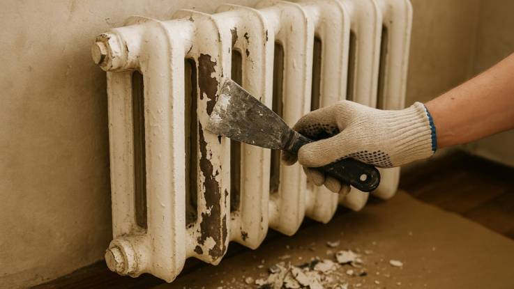 Jak odstranit starou barvu z radiátoru. Pomůže jednoduchý trik