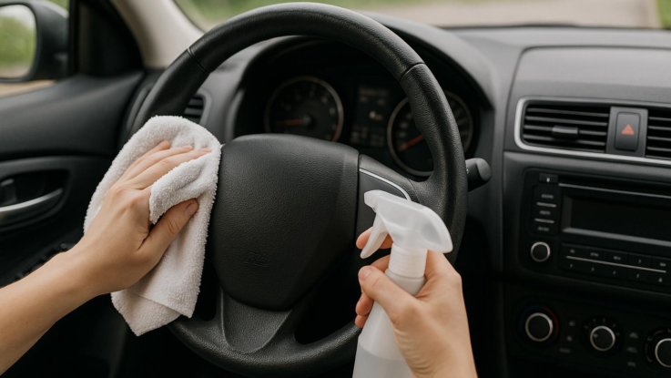 Jak vyčistit volant. Zmizí mastnota i bakterie