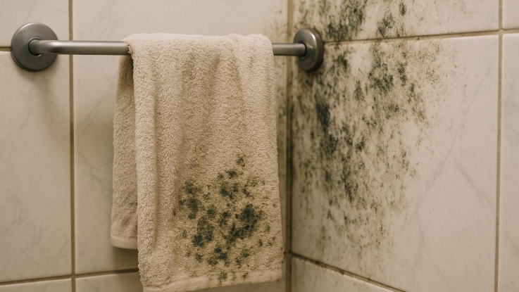 Pozor na vlhké ručníky v koupelně. Jsou ideální živnou půdou pro plíseň