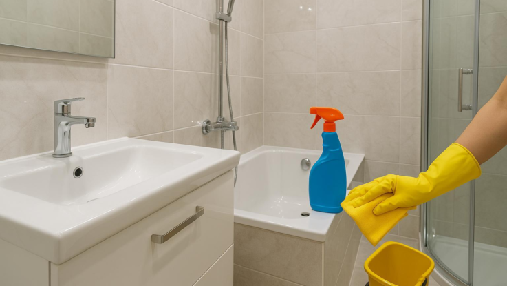 Jak vyčistit koupelnu po rekonstrukci. Leskne se jako nová