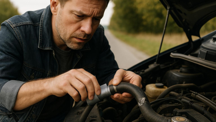 Jak opravit prasklou hadici chlazení. Zvládnete to i na cestě