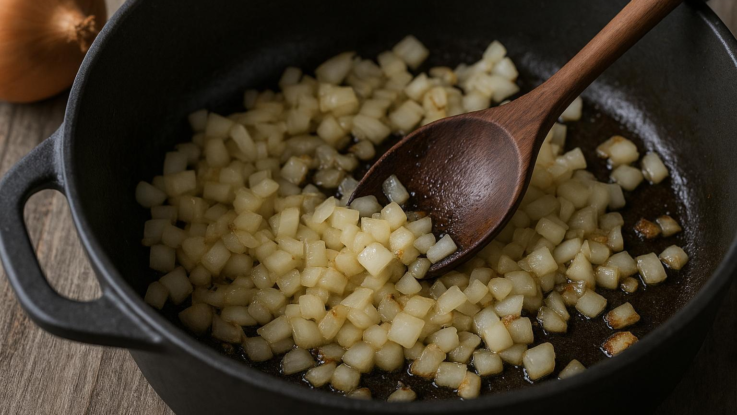 Jak správně připravit cibulku do guláše, aby nezhořkla. Nedělejte zásadní chybu