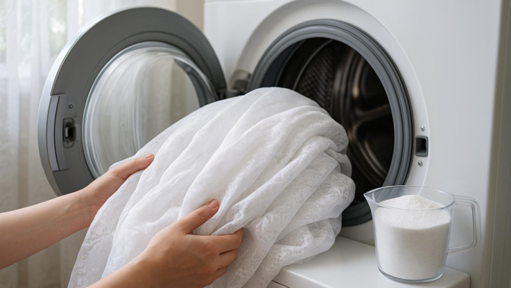 jak prat zaclony aby byly snehove bile pomuze jednoduchy trik Jak prát záclony, aby byly sněhově bílé. Pomůže jednoduchý trik