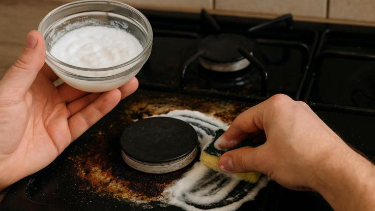 jak odstranit pripaleny tuk ze sporaku pomuze smes kterou si vyrobite doma Jak odstranit připálený tuk ze sporáku. Pomůže směs, kterou si vyrobíte doma