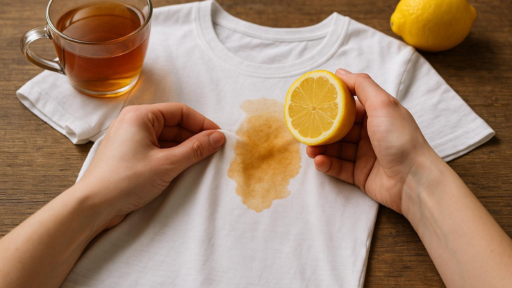 jak odstranit skvrny od caje pomuze trik s citronem Jak odstranit skvrny od čaje. Pomůže trik s citronem